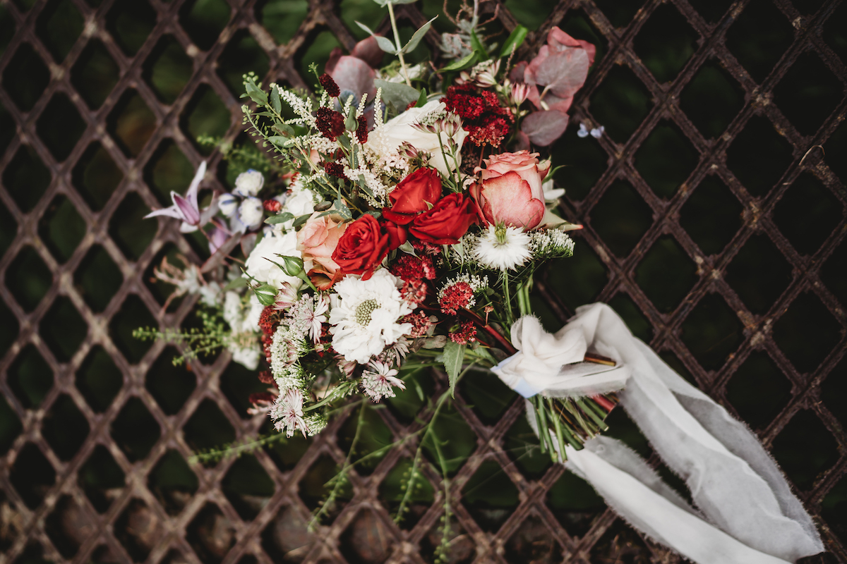 a bouquet from a wedding in Oxford