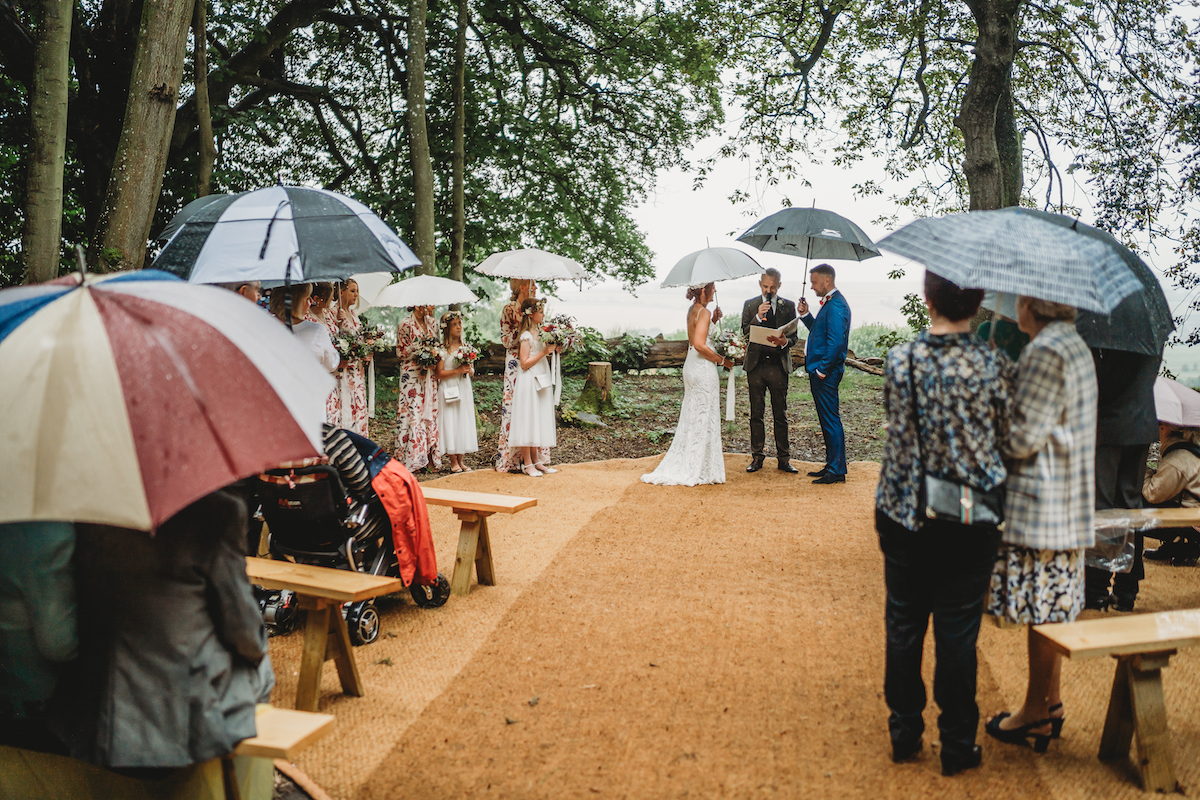 a bride & groom getting married at a newbury wedding