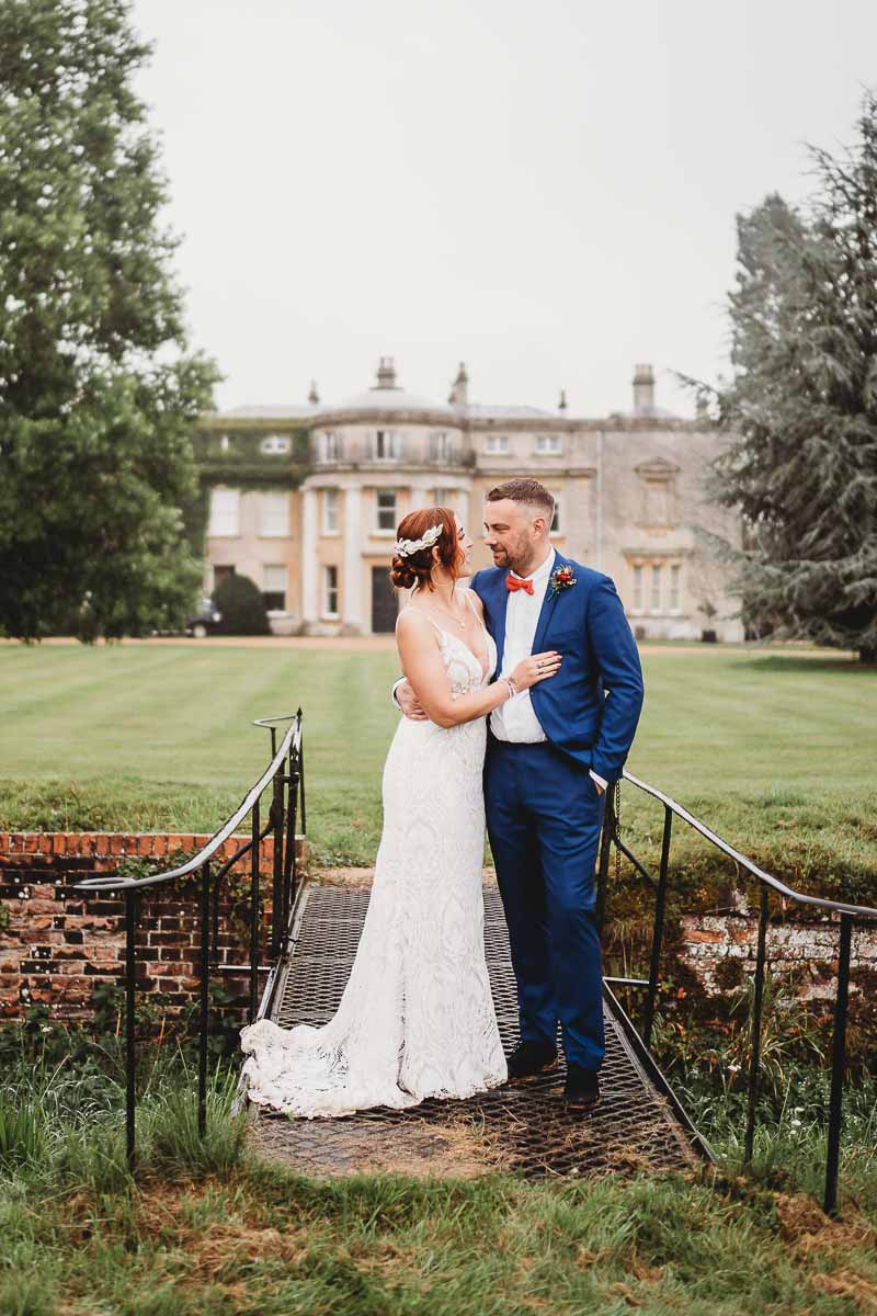 a couple posing for newbury wedding photography