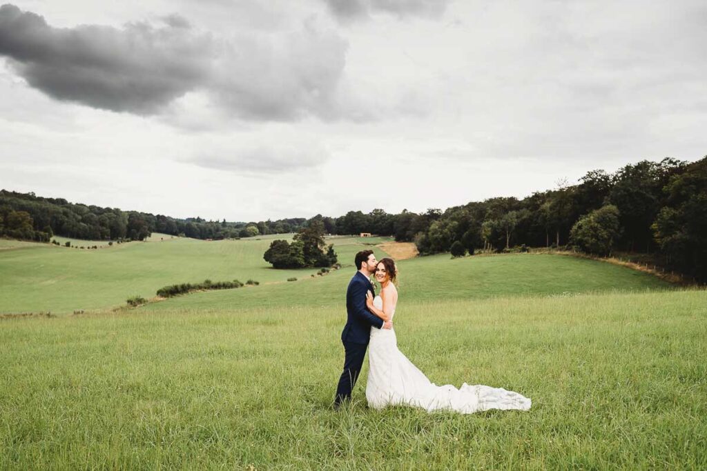 bride and groom photos at a wedding at a Barn wedding venues in Berkshire 