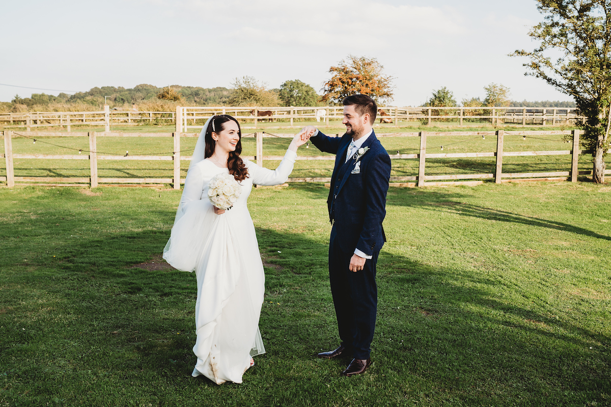 a couple dancing for a Newbury wedding photographer