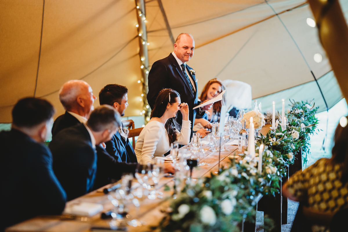 A tipi wedding captured by a Berkshire wedding photographer