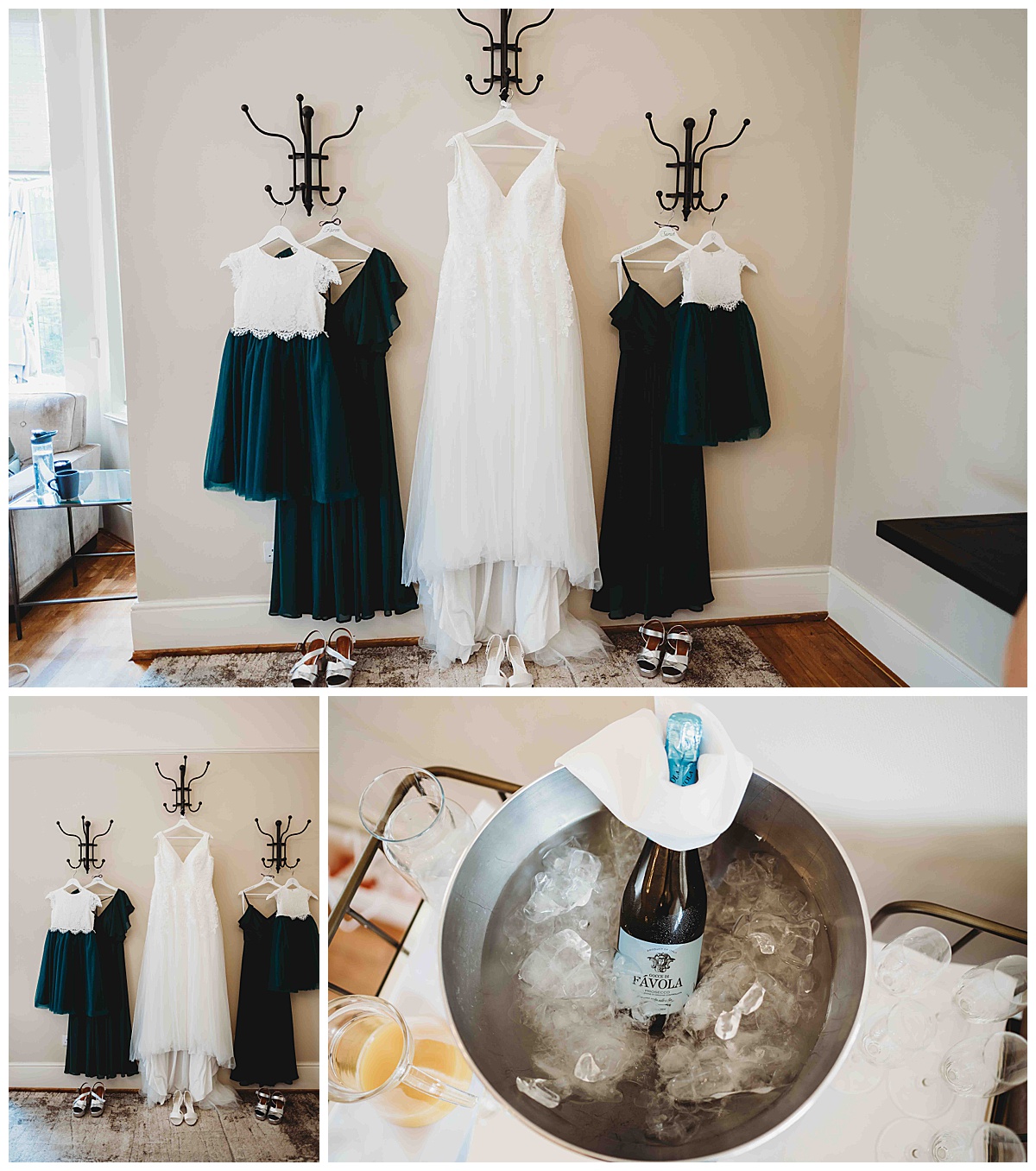 a selection of bridal detail images for a Summer wedding at The Post Barn