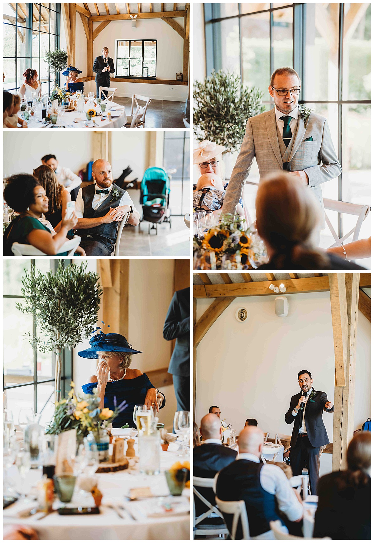 pictures of the speeches as taken by a newbury wedding photographer at the post barn