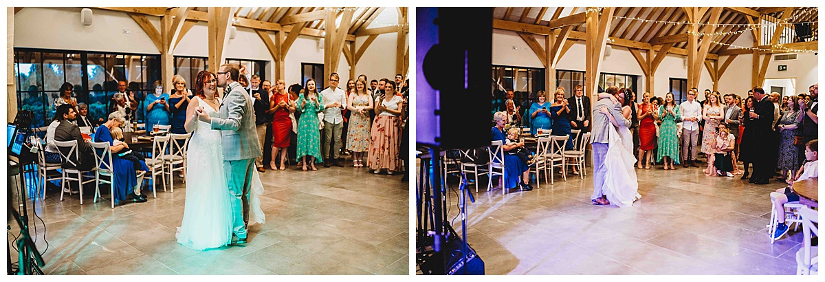 The Post Barn photography showing a bride and grooms first dance 