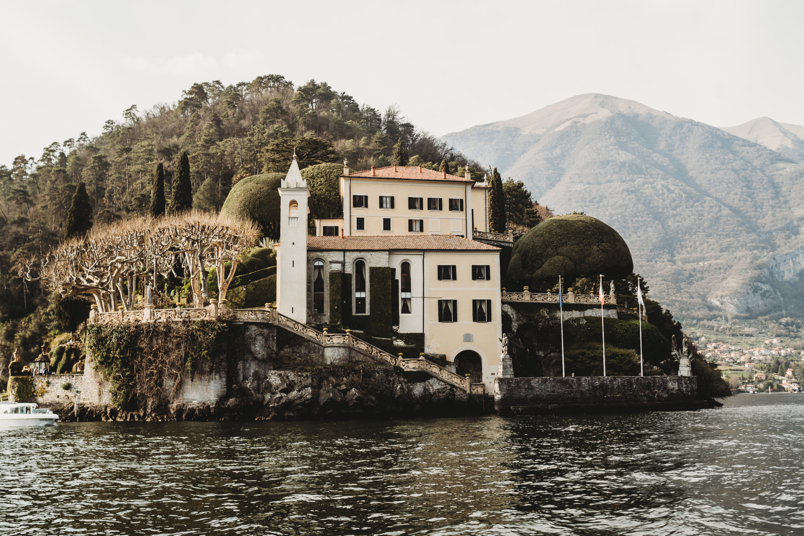 one of the famous villas on the shores of lake como