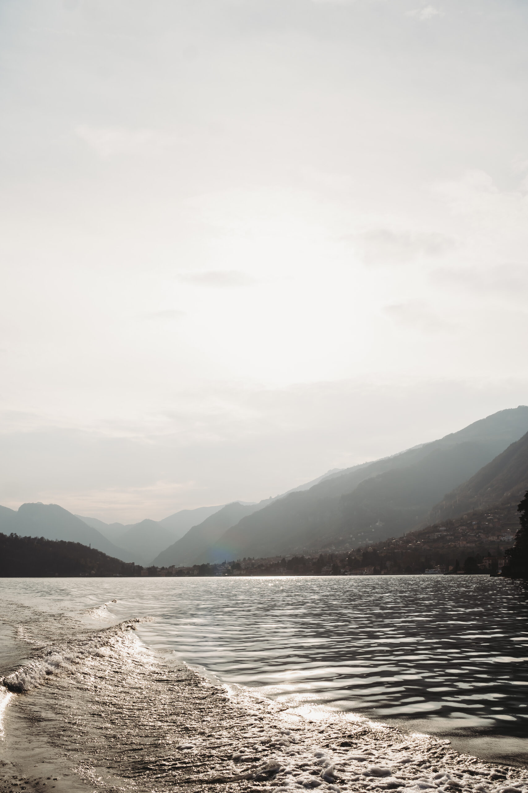 lake como from the boat