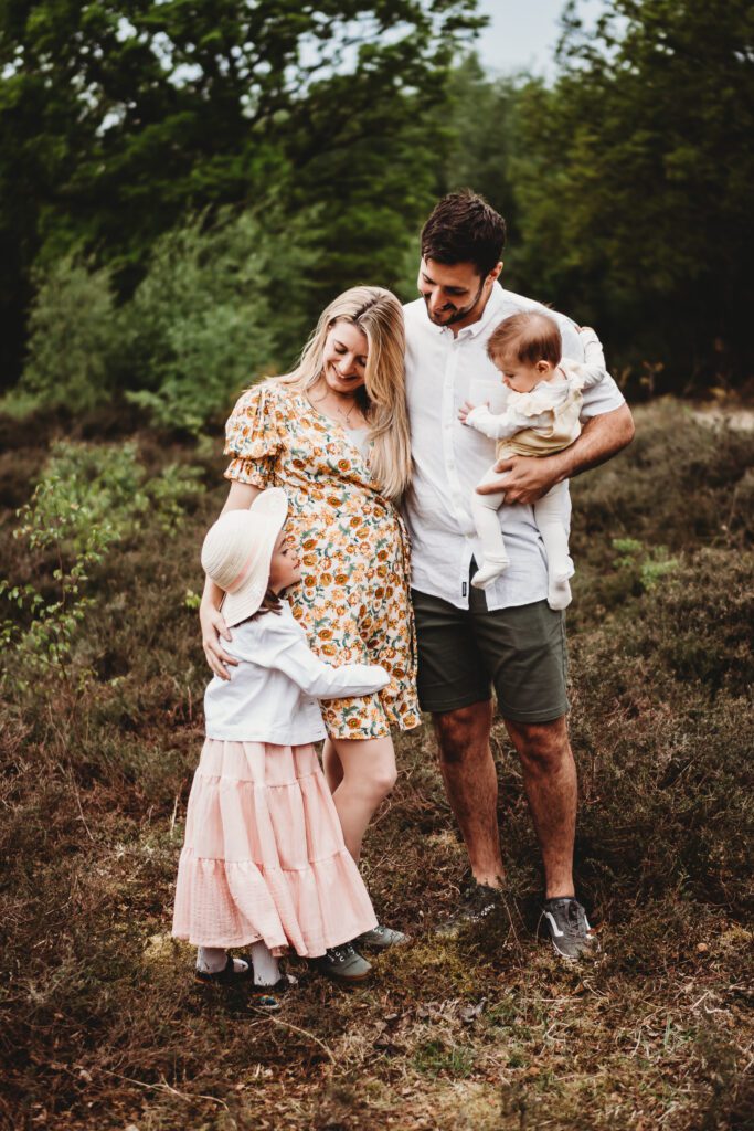 SA family cuddling together for a summer Family photoshoot in Newbury