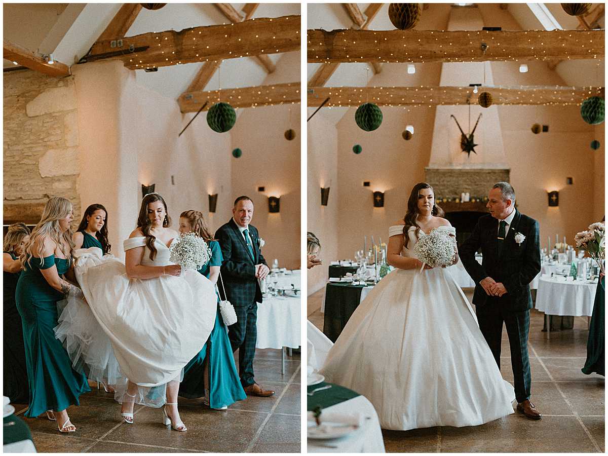 a bride getting ready to walk down the aisle ahead of her wedding