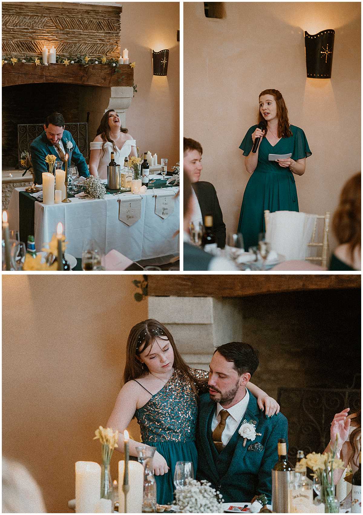 a bride and groom's speeches after their wedding ceremony photos taken by a cotswolds wedding photographer