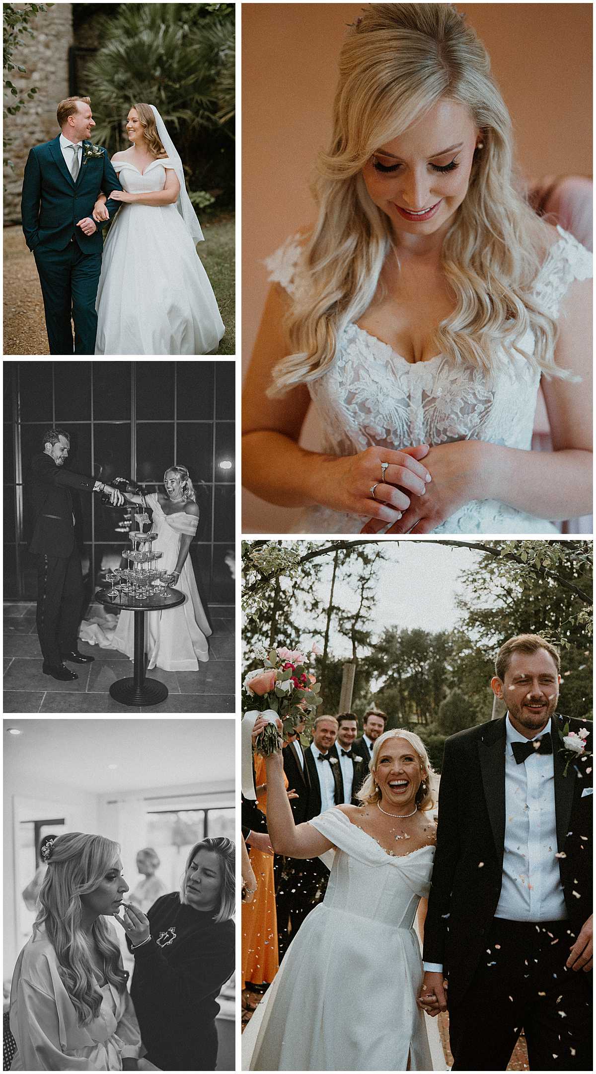 Collection of wedding images as taken by Jennie Colbourne Photography, a relaxed wedding photographer