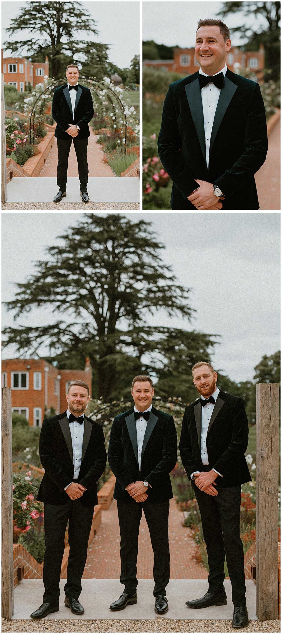 photos of the groomsmen before a wedding in berkshire