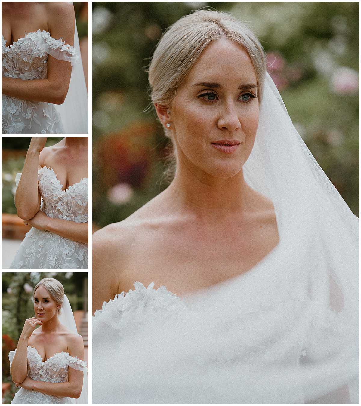 bridal portraits and photos of the dress