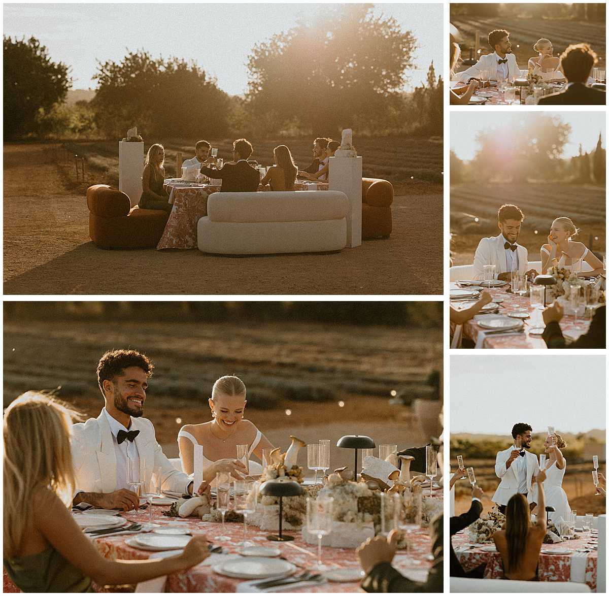 Elegant Spanish destination wedding with stunning venue, floral arrangements, and guests