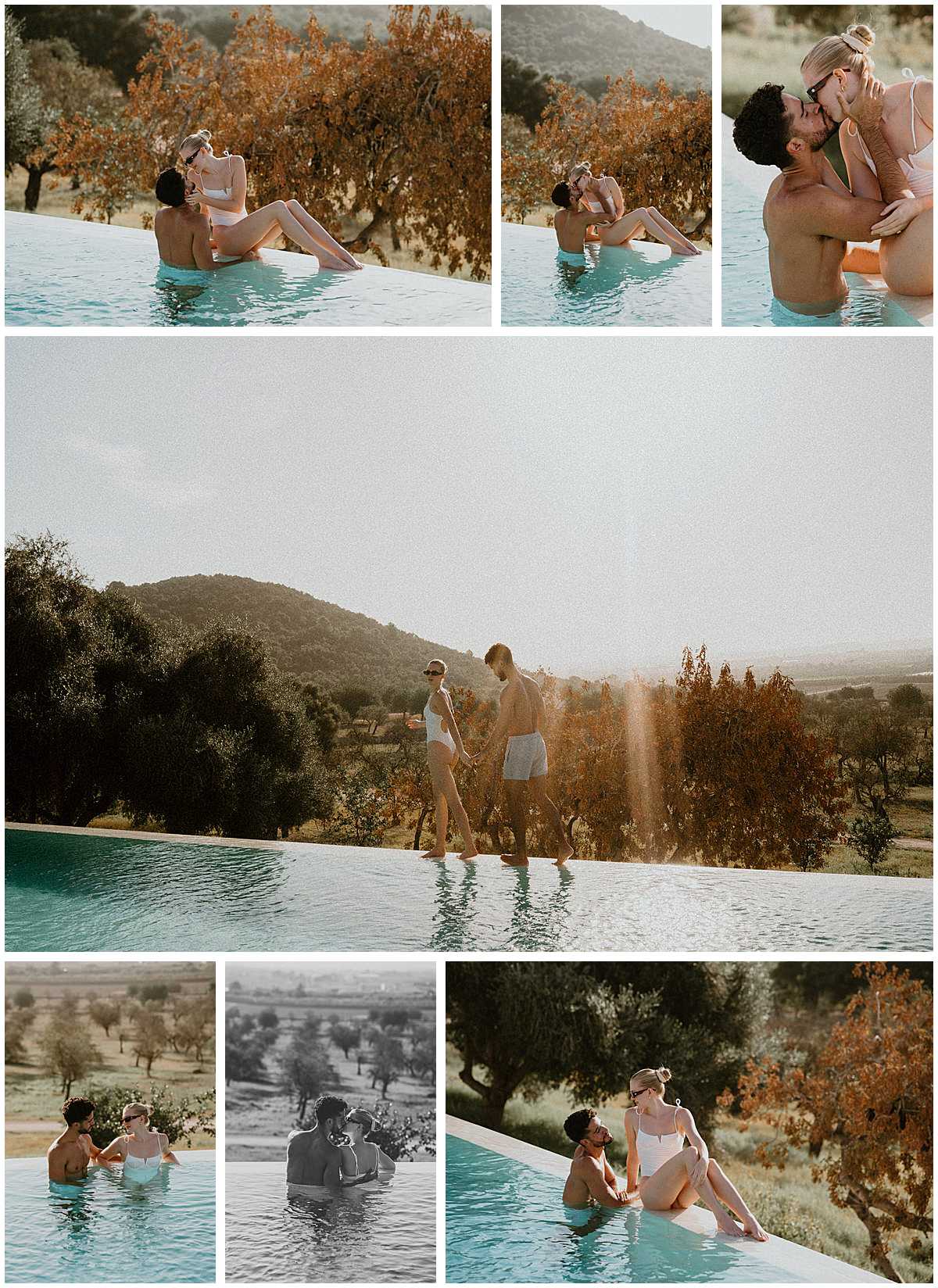 couple photos by the pool