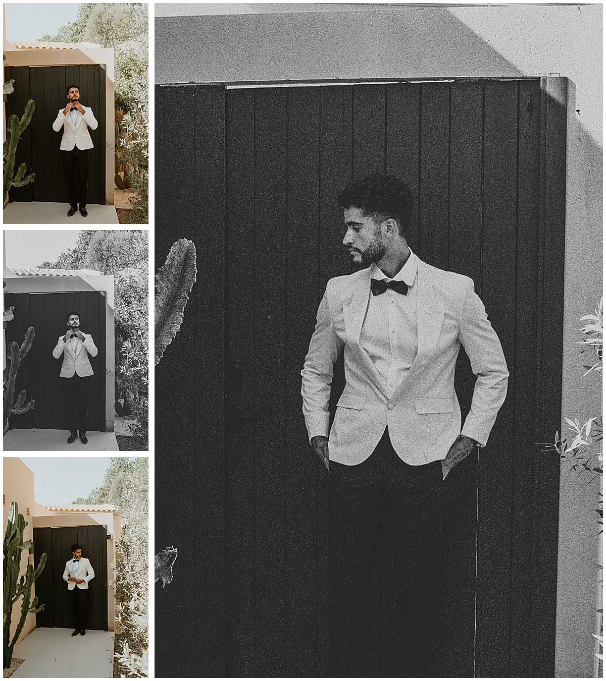 Editorial-style grooms preparation photos