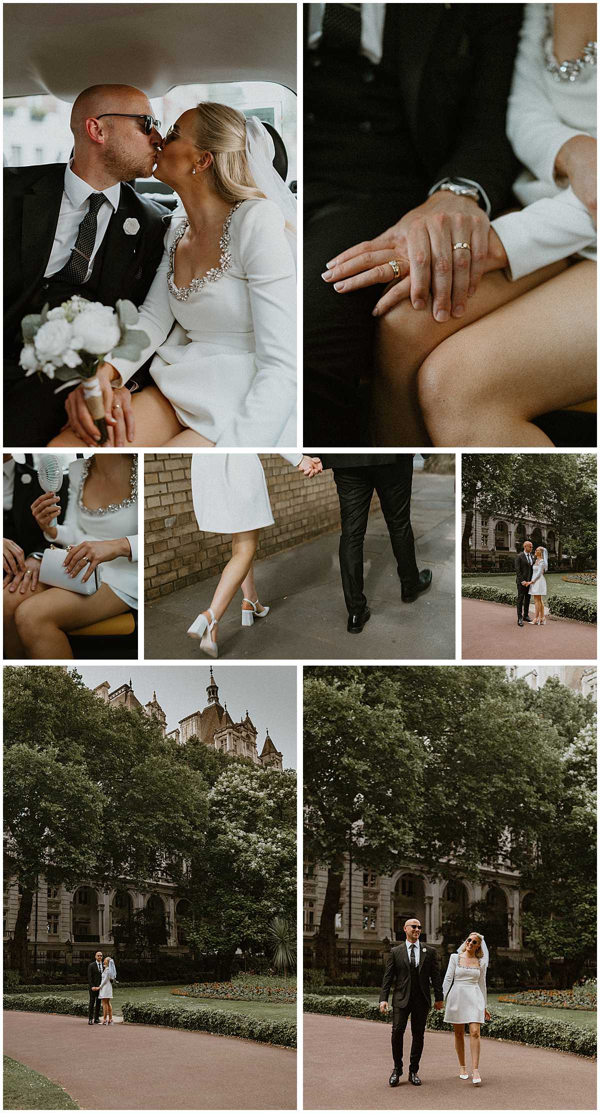 London couple walking along the Embankment