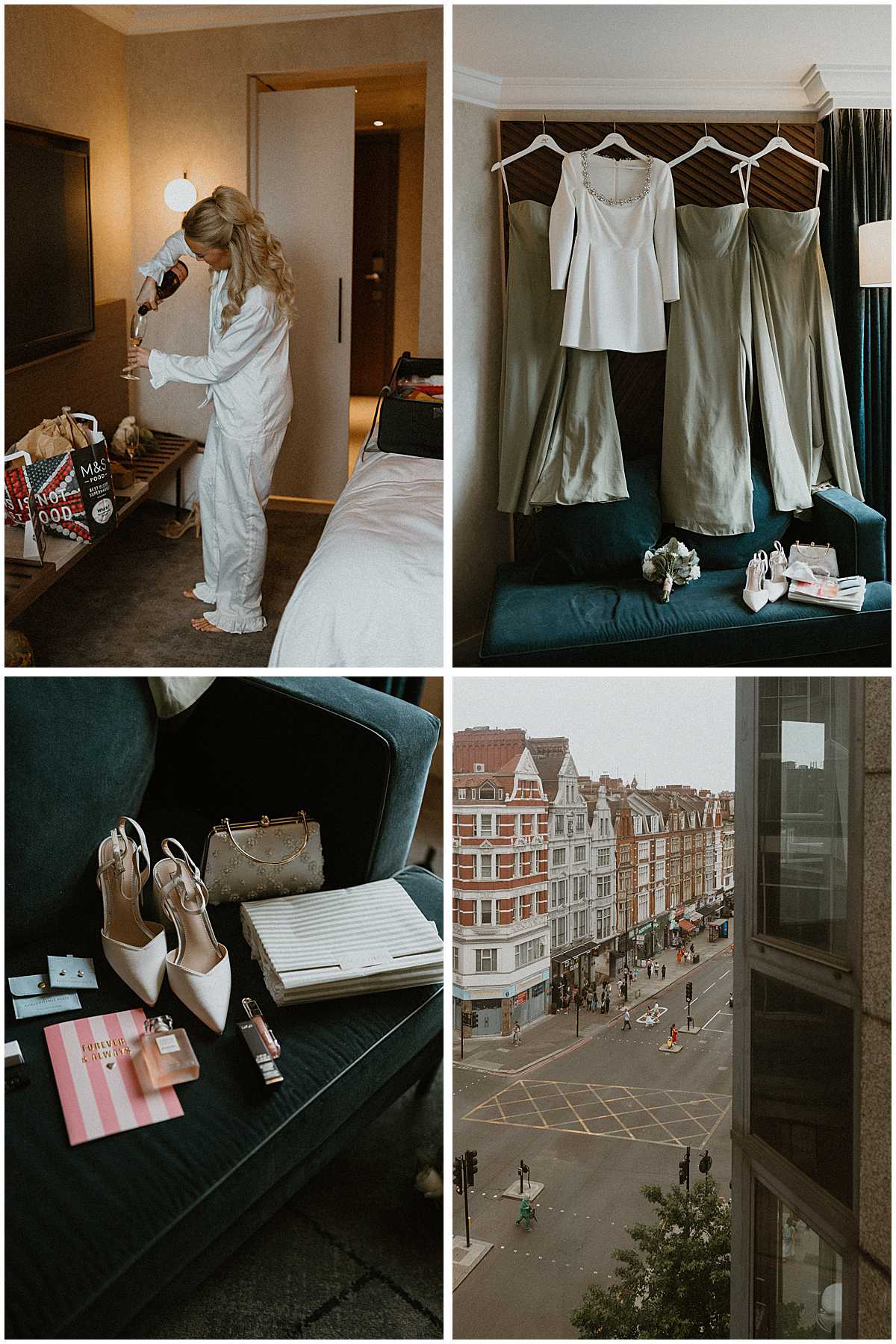 Bridal prep at the Hilton Metropole in London